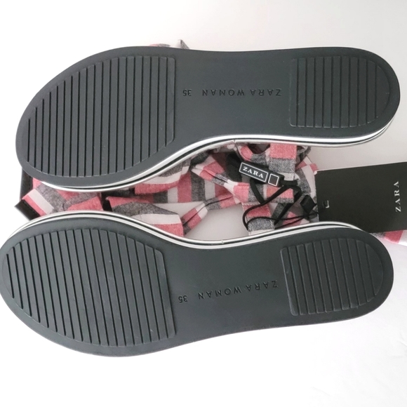 Zara Abierto Tac Tie Strap Platform Sandals. - Picture 2 of 11